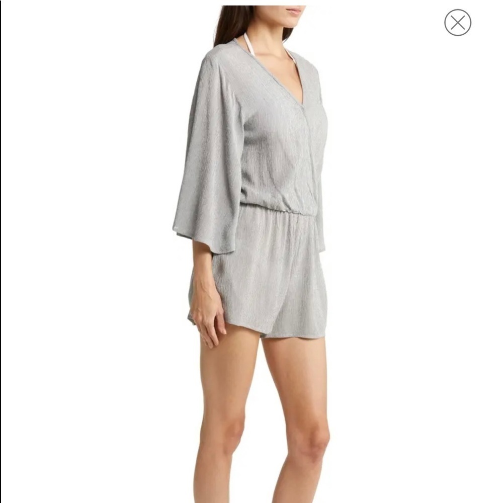 ⭐️Elan, Softest Gray, Lightweight Romper, Perfect From Beach to Brunch, Rayon, M - Picture 5 of 11